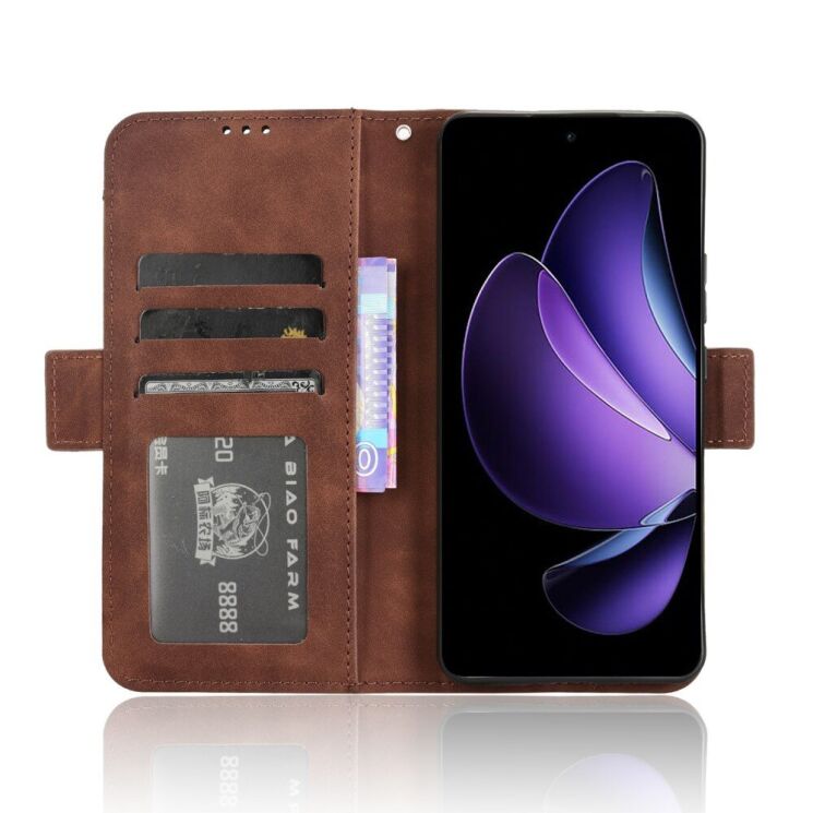 Чехол Deexe Wallet Stand для OPPO Reno 13 F/FS 5G - Brown: фото 3 из 7