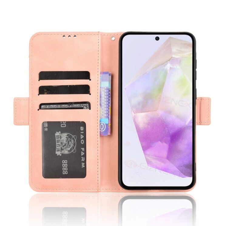 Чехол Deexe Wallet Stand для Samsung Galaxy A56 (A566) - Pink: фото 3 из 7