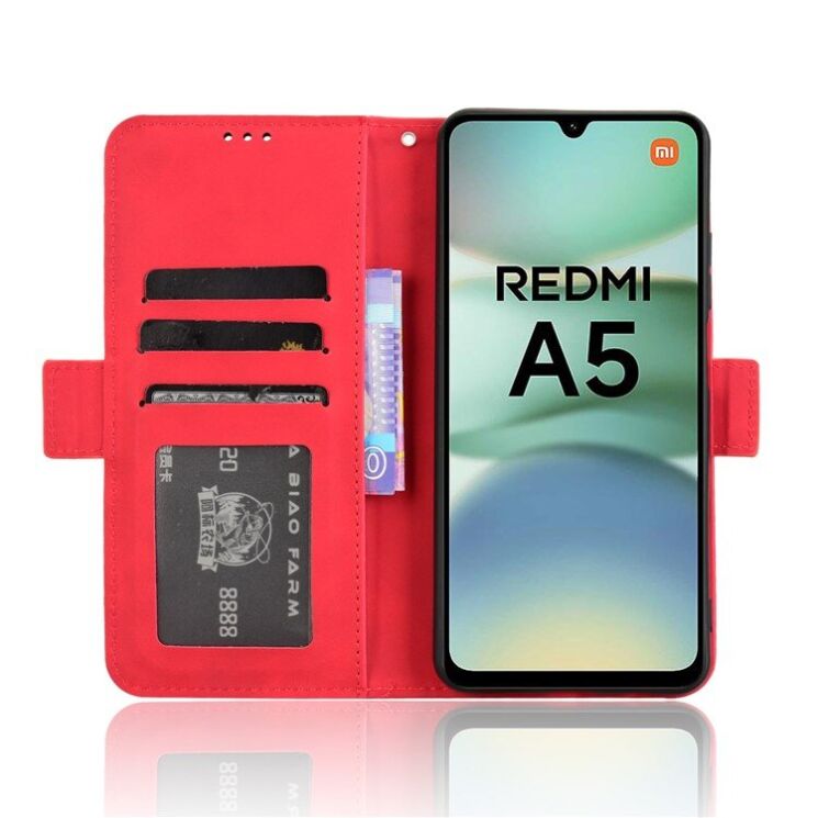 Чохол Deexe Wallet Stand для Xiaomi Redmi A5 - Red: фото 2 з 7