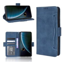 Чохол Deexe Wallet Stand для ZTE Blade V30 - Blue: фото 1 з 12