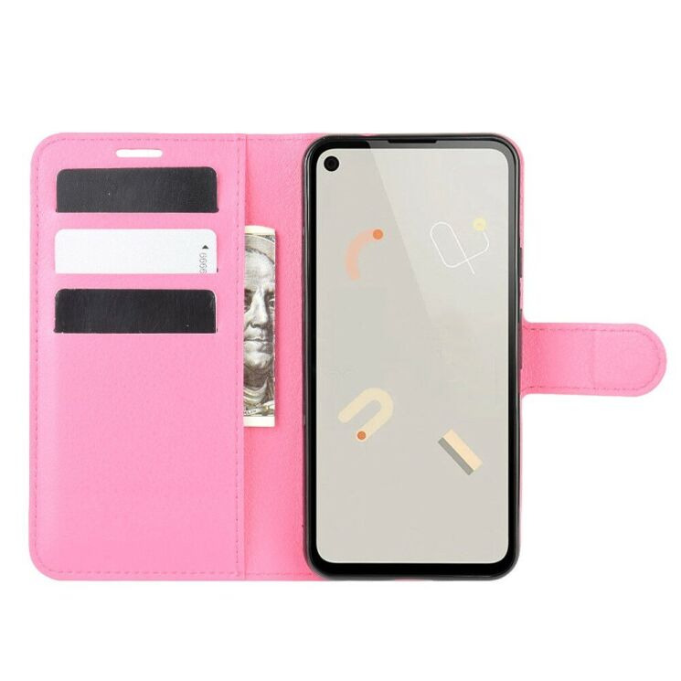 Класичний чохол-книжка Deexe Book Type для Google Pixel 4A - Rose: фото 4 з 6