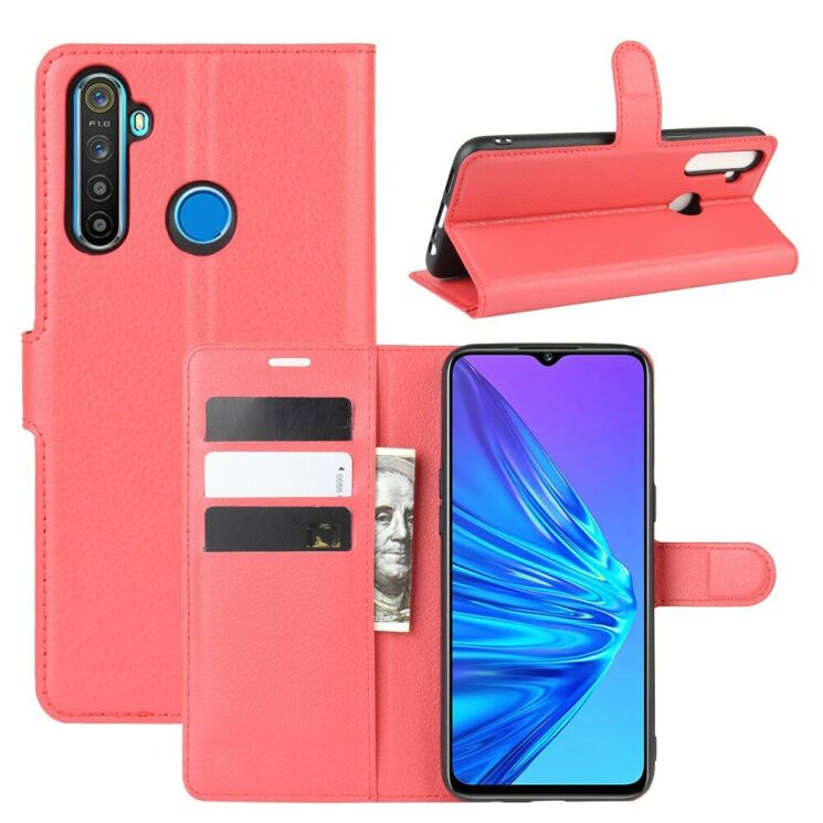 Чехол-книжка Deexe Book Type для Realme 5 / Realme 6i / Realme C3 - Red: фото 1 из 6