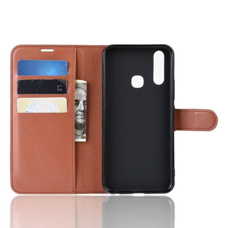 Классический чехол-книжка Deexe Book Type для VIVO Y17 - Brown: фото 3 из 6