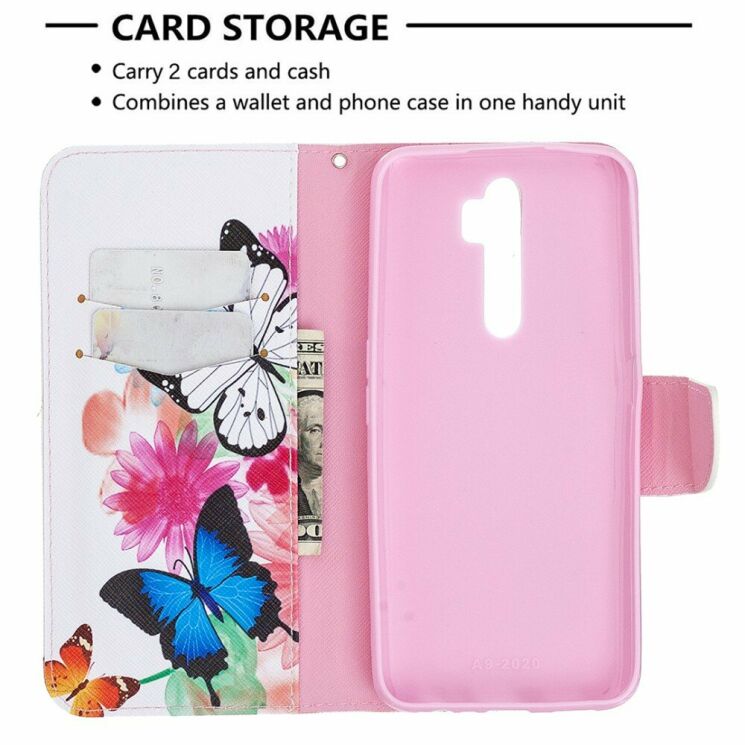 Чехол-книжка Deexe Color Wallet для OPPO A5 2020 / A9 2020 - Vivid Butterflies: фото 3 из 9