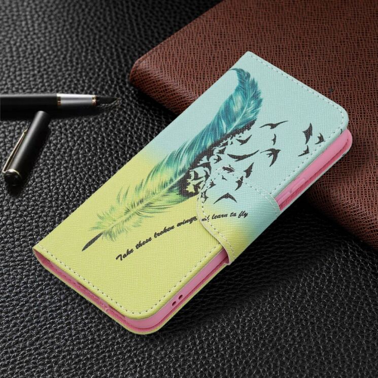 Чехол-книжка Deexe Color Wallet для Samsung Galaxy S22 (S901) - Feather and Birds: фото 4 из 8