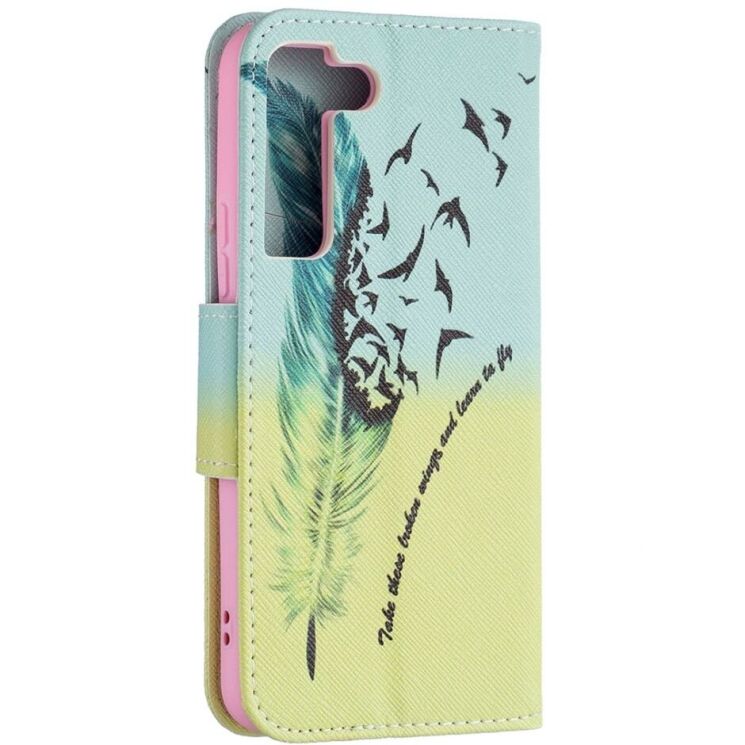 Чехол-книжка Deexe Color Wallet для Samsung Galaxy S22 (S901) - Feather and Birds: фото 3 из 8