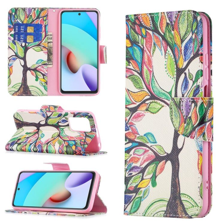Чехол-книжка Deexe Color Wallet для Xiaomi Redmi 10 / 10 (2022) / 10 Prime - Life Tree: фото 1 из 8