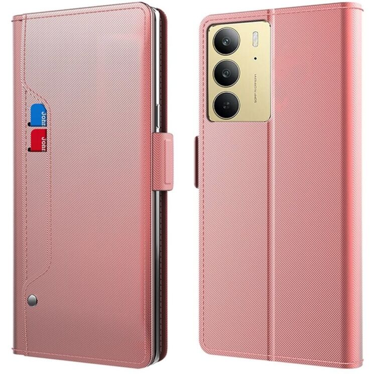 Чехол-книжка Deexe Eclipse Wallet для Realme C75 - Rose Gold: фото 1 из 9
