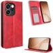 Чехол-книжка Deexe Retro Style для OPPO Reno 15 F/FS - Red (405805R). Фото 2 из 18