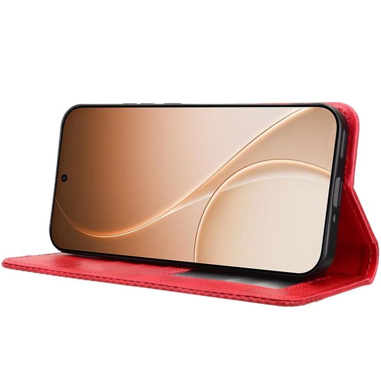 Чехол-книжка Deexe Retro Style для OPPO Reno 15 F/FS - Red: фото 6 из 18