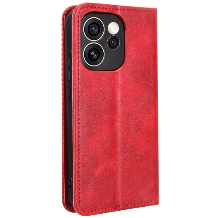 Чехол-книжка Deexe Retro Style для OPPO Reno 15 F/FS - Red: фото 7 из 18
