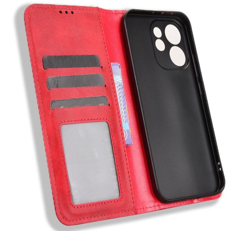 Чехол-книжка Deexe Retro Style для OPPO Reno 15 F/FS - Red: фото 4 из 18