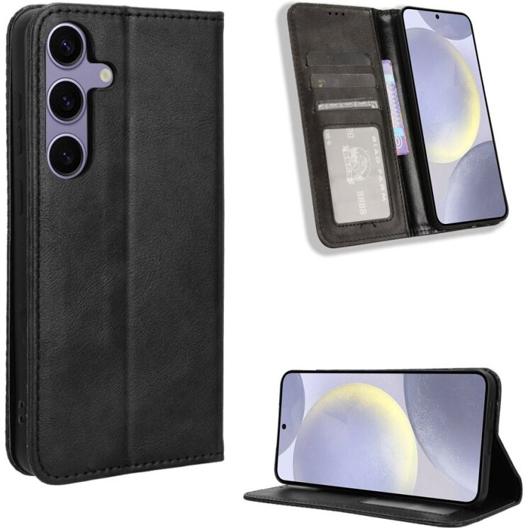 Чехол-книжка Deexe Retro Style для Samsung Galaxy S26 FE - Black (412779B) Чехол-книжка Deexe Retro Style для Samsung Galaxy S26 FE - Black: фото 2 из 19