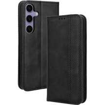 Чехол-книжка Deexe Retro Style для Samsung Galaxy S26 FE - Black: фото 1 из 19