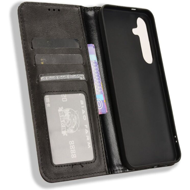 Чехол-книжка Deexe Retro Style для Samsung Galaxy S26 FE - Black (412779B) Чехол-книжка Deexe Retro Style для Samsung Galaxy S26 FE - Black: фото 5 из 19