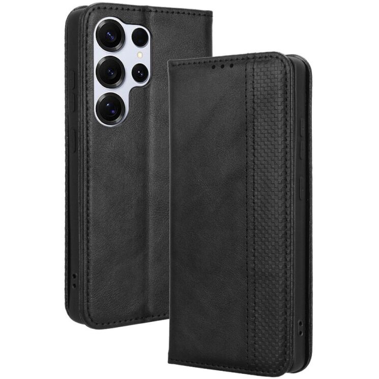 Чехол-книжка Deexe Retro Style для Samsung Galaxy S26 Ultra (S948) - Black: фото 1 из 20