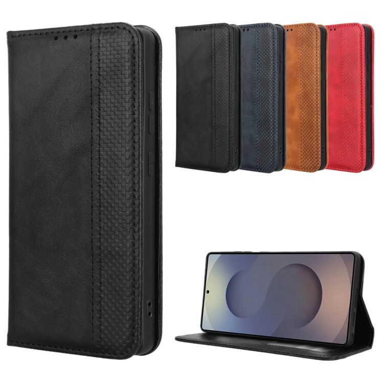 Чохол-книжка Deexe Retro Style для Samsung Galaxy S26 Ultra (S948) - Blue: фото 9 з 20