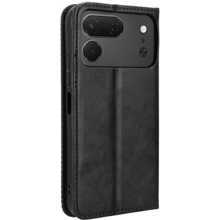 Чехол-книжка Deexe Retro Style для TECNO Spark 50 Pro - Black (269803B) Чехол-книжка Deexe Retro Style для TECNO Spark 50 Pro - Black: фото 8 из 20