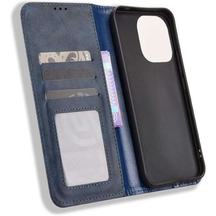 Чехол-книжка Deexe Retro Style для Xiaomi Redmi Note 17 Pro - Blue (429503L) Чехол-книжка Deexe Retro Style для Xiaomi Redmi Note 17 Pro - Blue: фото 3 из 19