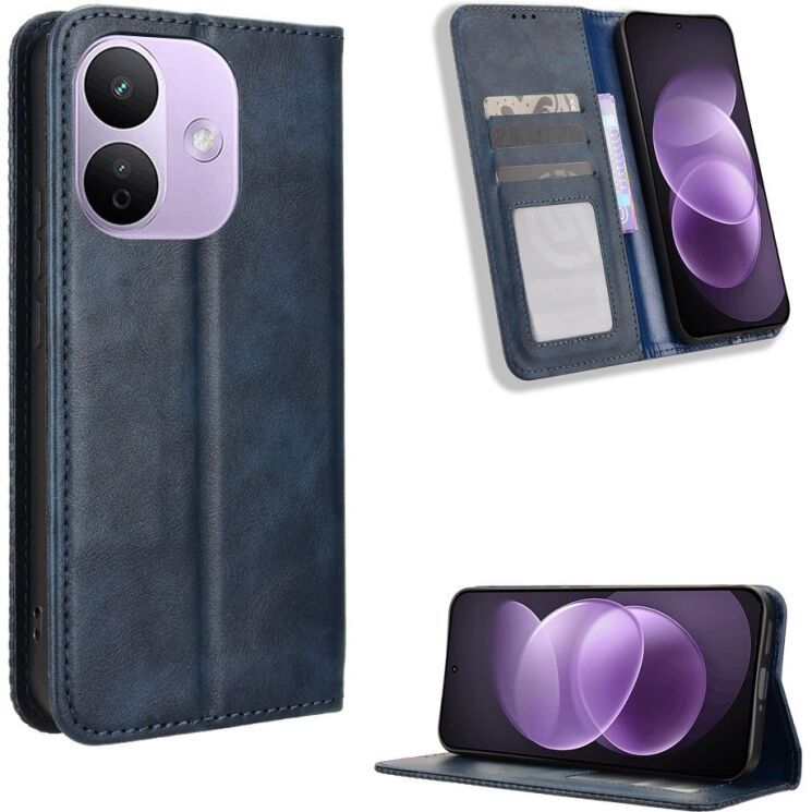 Чехол-книжка Deexe Retro Style для Xiaomi Redmi Note 17 Pro - Blue (429503L) Чехол-книжка Deexe Retro Style для Xiaomi Redmi Note 17 Pro - Blue: фото 1 из 19