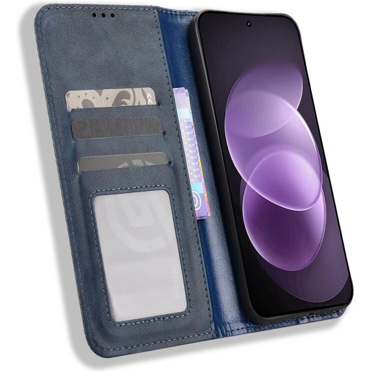 Чехол-книжка Deexe Retro Style для Xiaomi Redmi Note 17 Pro - Blue (429503L) Чехол-книжка Deexe Retro Style для Xiaomi Redmi Note 17 Pro - Blue: фото 4 из 19