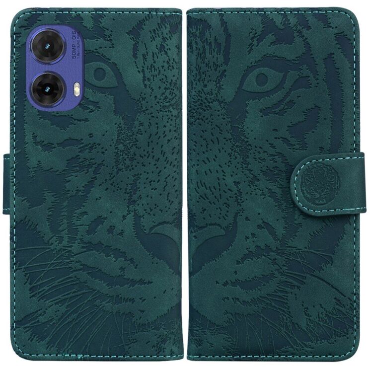 Чохол-книжка Deexe Tiger для Motorola Moto G85 - Green: фото 1 з 7