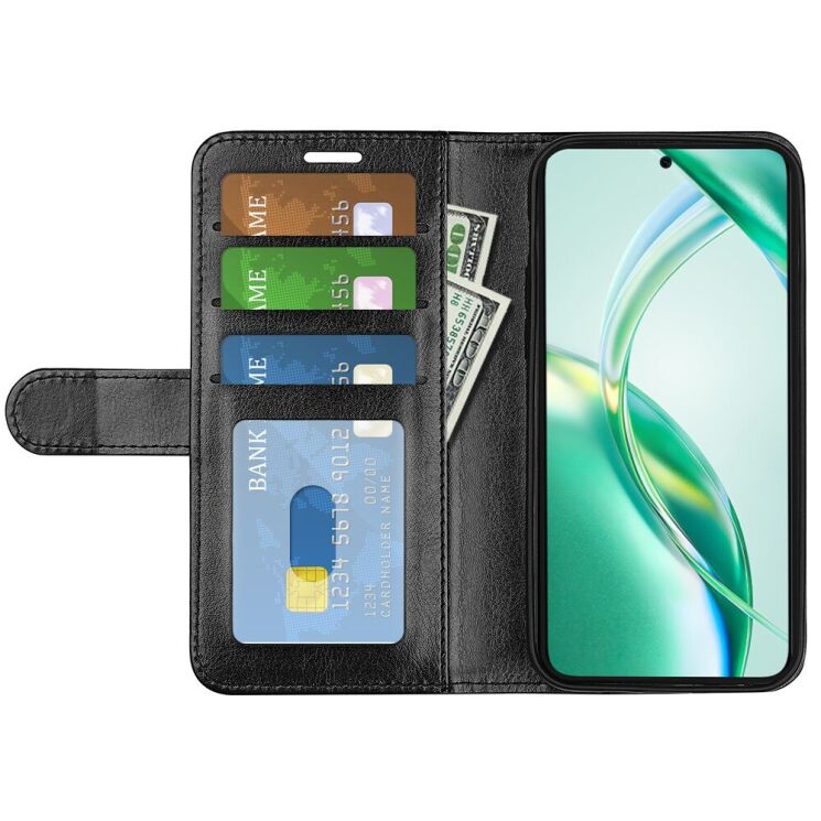 Чехол-книжка Deexe Wallet Style для Honor 200 Smart - Black: фото 2 из 6