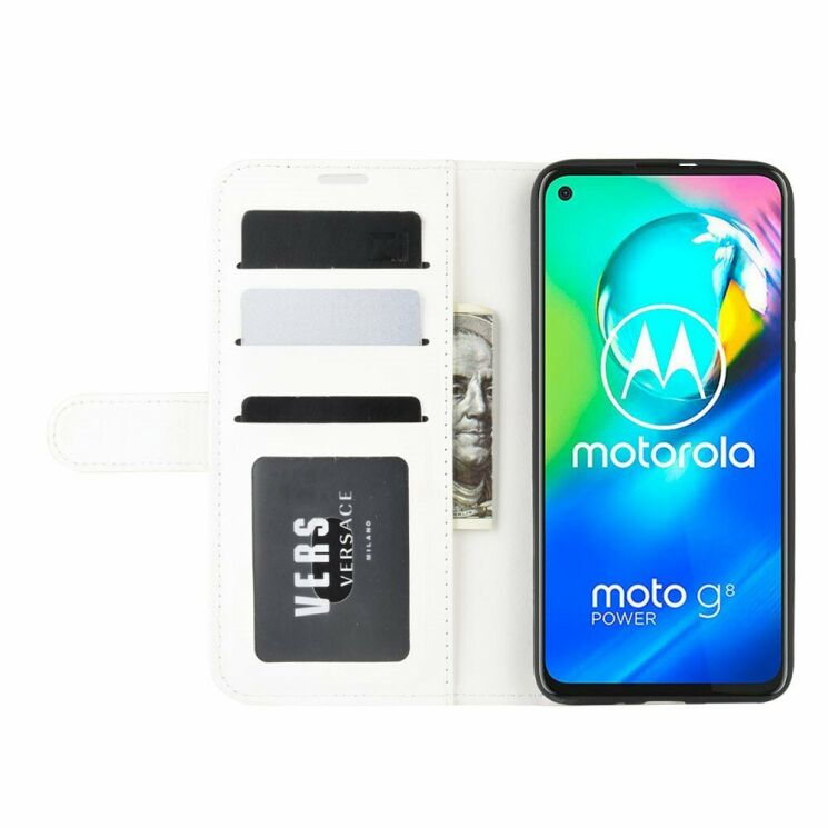 Чехол-книжка Deexe Wallet Style для Motorola Moto G8 Power - White: фото 6 из 8