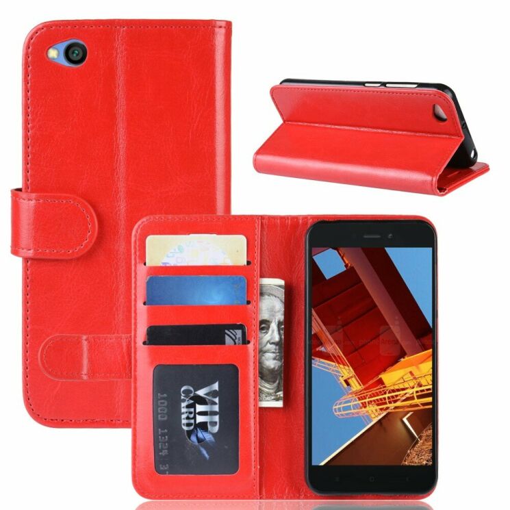 Чехол-книжка Deexe Wallet Style для Xiaomi Redmi Go - Red: фото 8 из 8