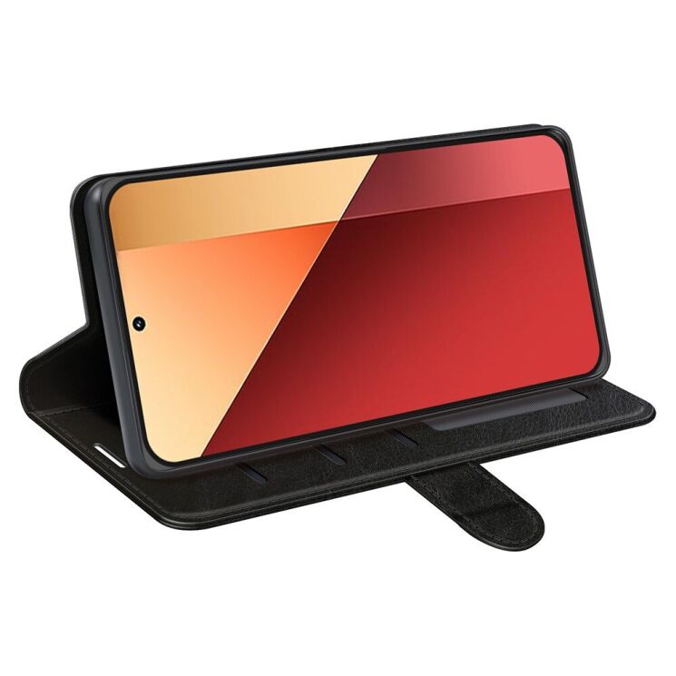 Чехол-книжка Deexe Wallet Style для Xiaomi Redmi Note 13 Pro 4G / Poco M6 Pro - Black: фото 3 из 7