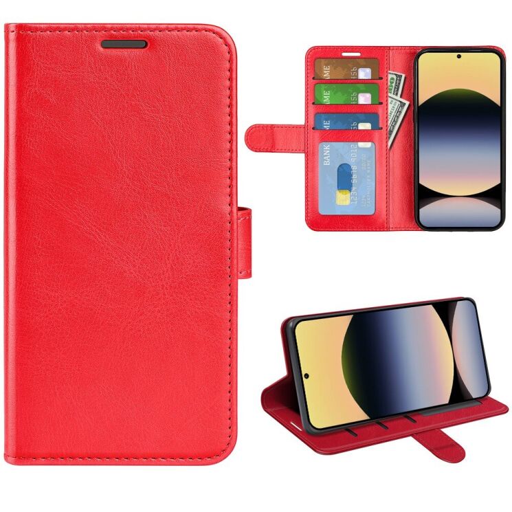 Чехол-книжка Deexe Wallet Style для Xiaomi Redmi Note 14S - Red: фото 2 из 5