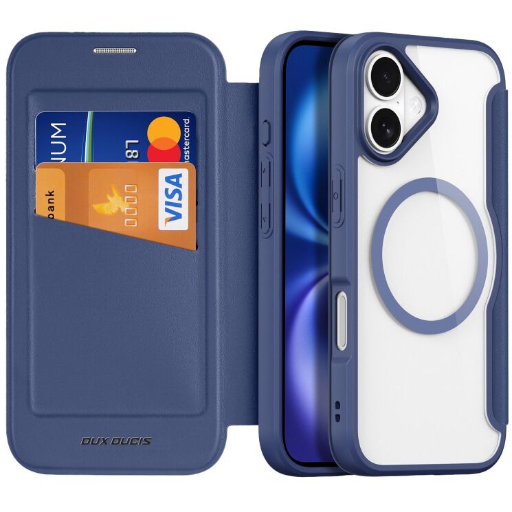 Чохол-книжка DUX DUCIS Skin X Pro Magnetic для Apple iPhone 17 - Blue: фото 2 з 13