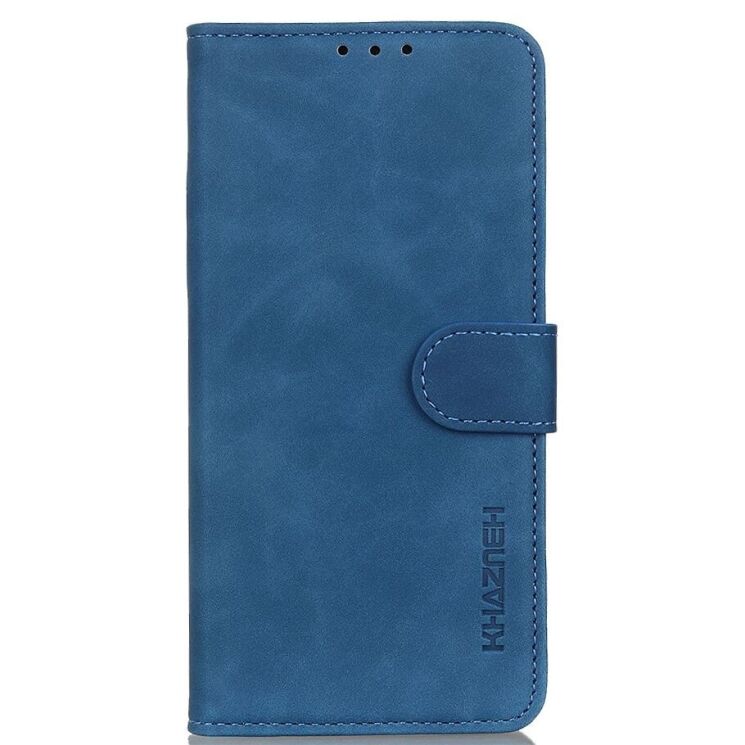 Чехол-книжка KHAZNEH Retro Wallet для Motorola Moto G15 / Moto G05 - Blue: фото 4 из 7