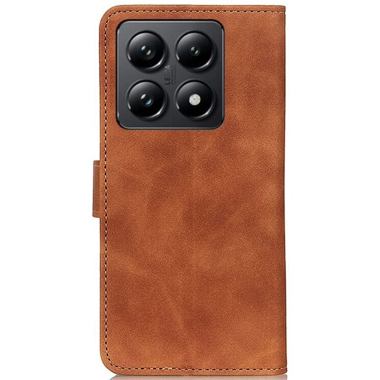 Чехол-книжка KHAZNEH Retro Wallet для Xiaomi 14T Pro - Brown: фото 5 из 8