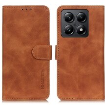 Чехол-книжка KHAZNEH Retro Wallet для Xiaomi 14T Pro - Brown: фото 1 из 8