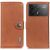 Чехол-книжка KHAZNEH Wallet Cover для Xiaomi Poco F6 Pro - Brown: фото 1 из 9