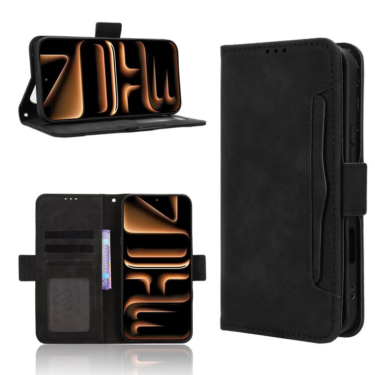 Чохол-книжка з кишеньками Deexe Wallet Stand для Infinix Note 60 / 60 Pro - Black (409301B) Чохол-книжка з кишеньками Deexe Wallet Stand для Infinix Note 60 / 60 Pro - Black: фото 8 з 15