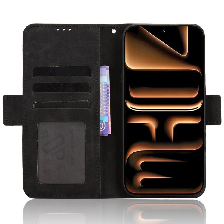 Чохол-книжка з кишеньками Deexe Wallet Stand для Infinix Note 60 / 60 Pro - Black (409301B) Чохол-книжка з кишеньками Deexe Wallet Stand для Infinix Note 60 / 60 Pro - Black: фото 5 з 15