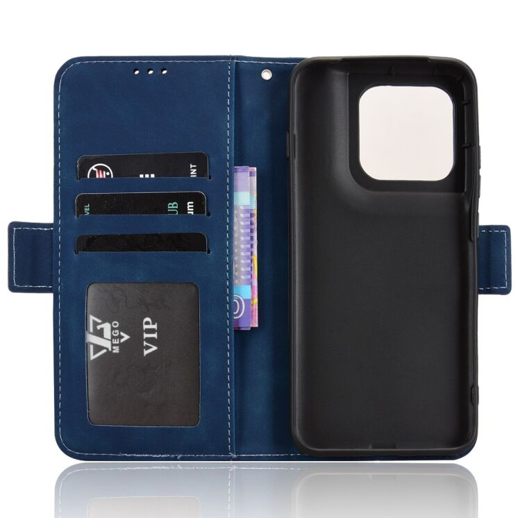 Чохол-книжка з кишеньками Deexe Wallet Stand для Motorola Edge 70 Pro - Blue: фото 4 з 15
