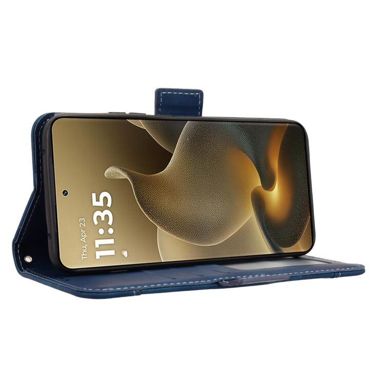 Чохол-книжка з кишеньками Deexe Wallet Stand для Motorola Edge 70 Pro - Blue: фото 6 з 15