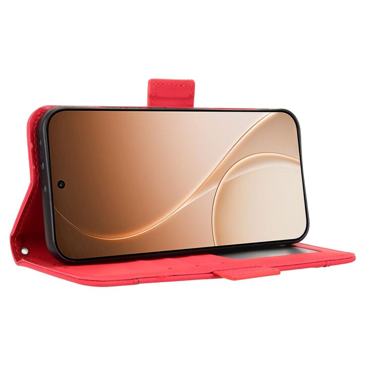 Чехол-книжка с карманами Deexe Wallet Stand для OPPO Reno 15 F/FS - Red: фото 5 из 15