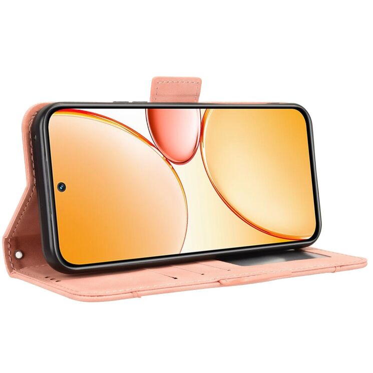 Чехол-книжка с карманами Deexe Wallet Stand для Realme C85 - Pink: фото 6 из 15