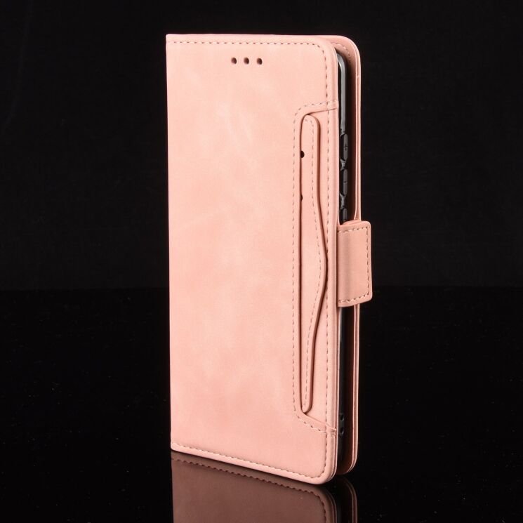 Чехол-книжка с карманами Deexe Wallet Stand для Realme C85 - Pink: фото 2 из 15