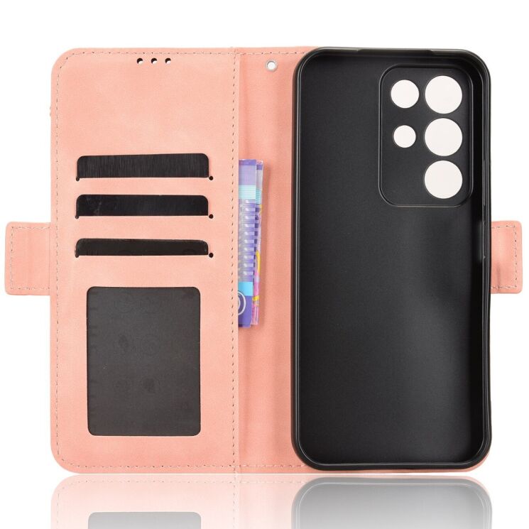 Чехол-книжка с карманами Deexe Wallet Stand для Realme C85 - Pink: фото 4 из 15