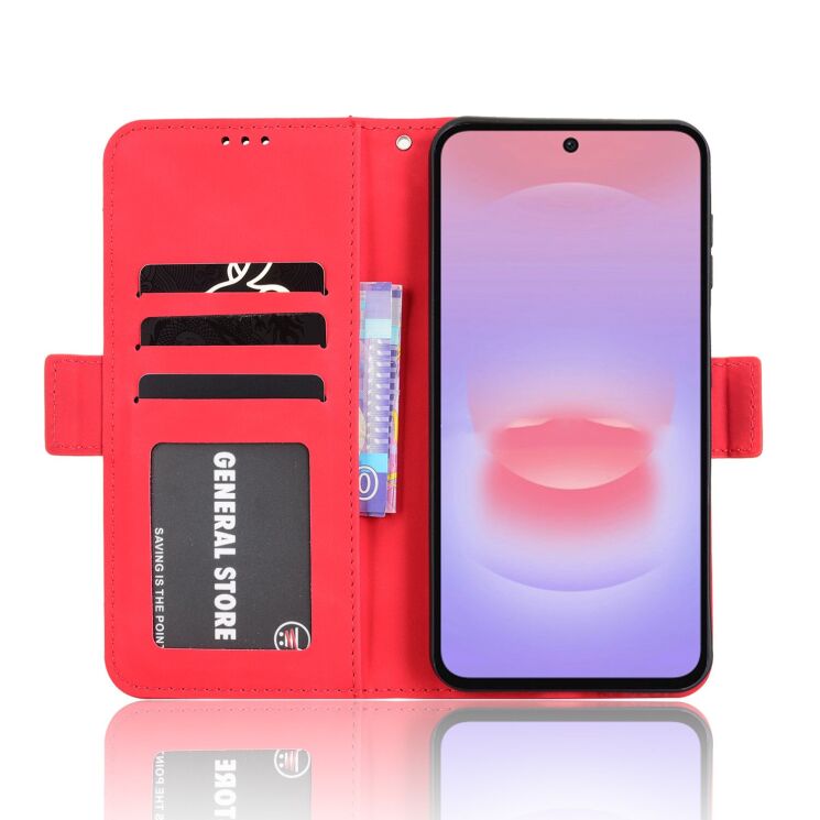 Чехол-книжка с карманами Deexe Wallet Stand для Samsung Galaxy A27 (A276) - Red (408613R) Чехол-книжка с карманами Deexe Wallet Stand для Samsung Galaxy A27 (A276) - Red: фото 5 из 15