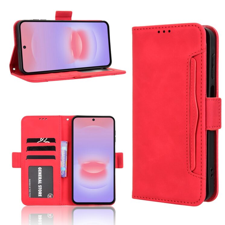 Чехол-книжка с карманами Deexe Wallet Stand для Samsung Galaxy A27 (A276) - Red (408613R) Чехол-книжка с карманами Deexe Wallet Stand для Samsung Galaxy A27 (A276) - Red: фото 8 из 15