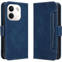 Чохол-книжка з кишеньками Deexe Wallet Stand для Xiaomi Redmi Note 17 Pro Plus - Blue: фото 1 з 8