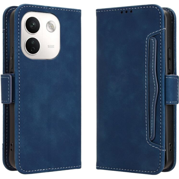 Чохол-книжка з кишеньками Deexe Wallet Stand для Xiaomi Redmi Note 17 Pro Plus - Blue (430602L) Чохол-книжка з кишеньками Deexe Wallet Stand для Xiaomi Redmi Note 17 Pro Plus - Blue: фото 1 з 8