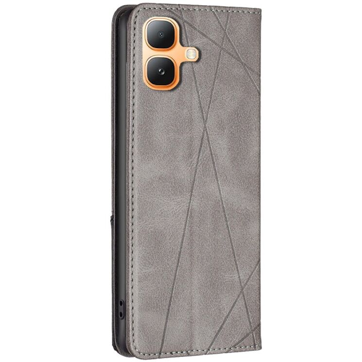 Чохол-книжка з кишеньками UniCase Geometric Pattern для Infinix Smart 20 - Grey: фото 3 з 10