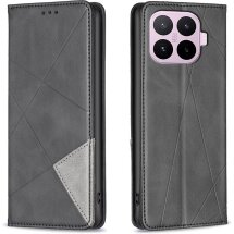 Чехол-книжка с карманами UniCase Geometric Pattern для Xiaomi 17T Pro - Black: фото 1 из 11